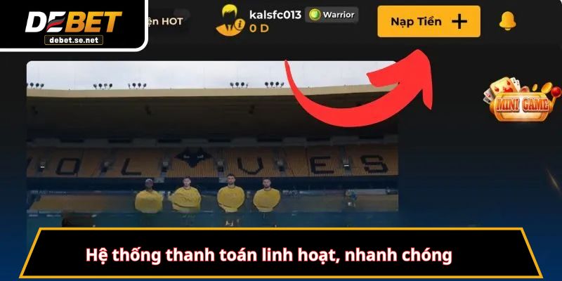 Hệ thống thanh toán linh hoạt, nhanh chóng